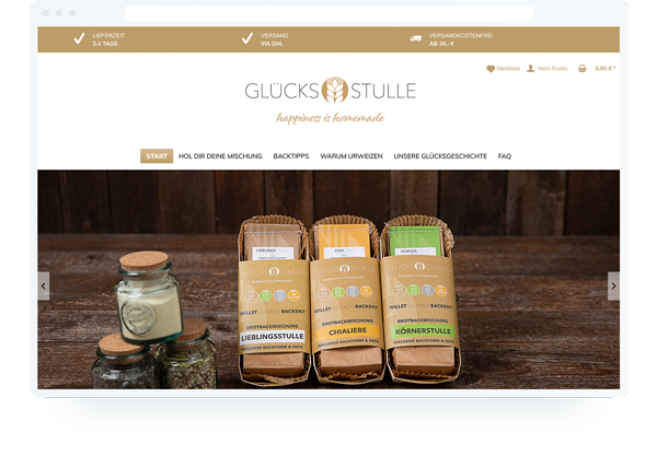 Online-Shop :: Glücksstulle - happiness is homemade