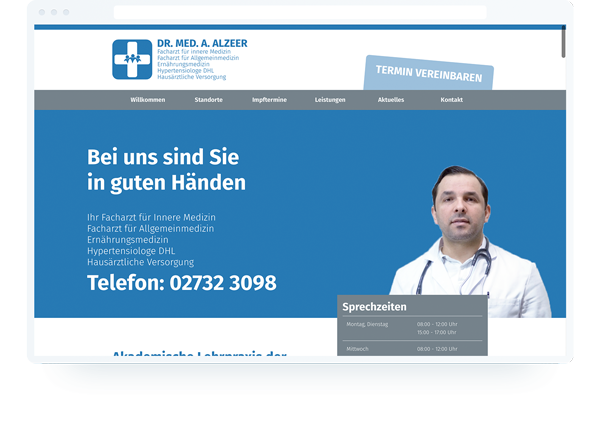 Webdesign :: Hausarztpraxis Dr. Alzeer in Kreuztal