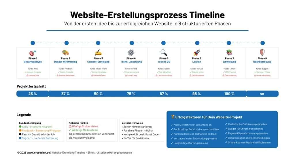 Timeline Website-Erstellung